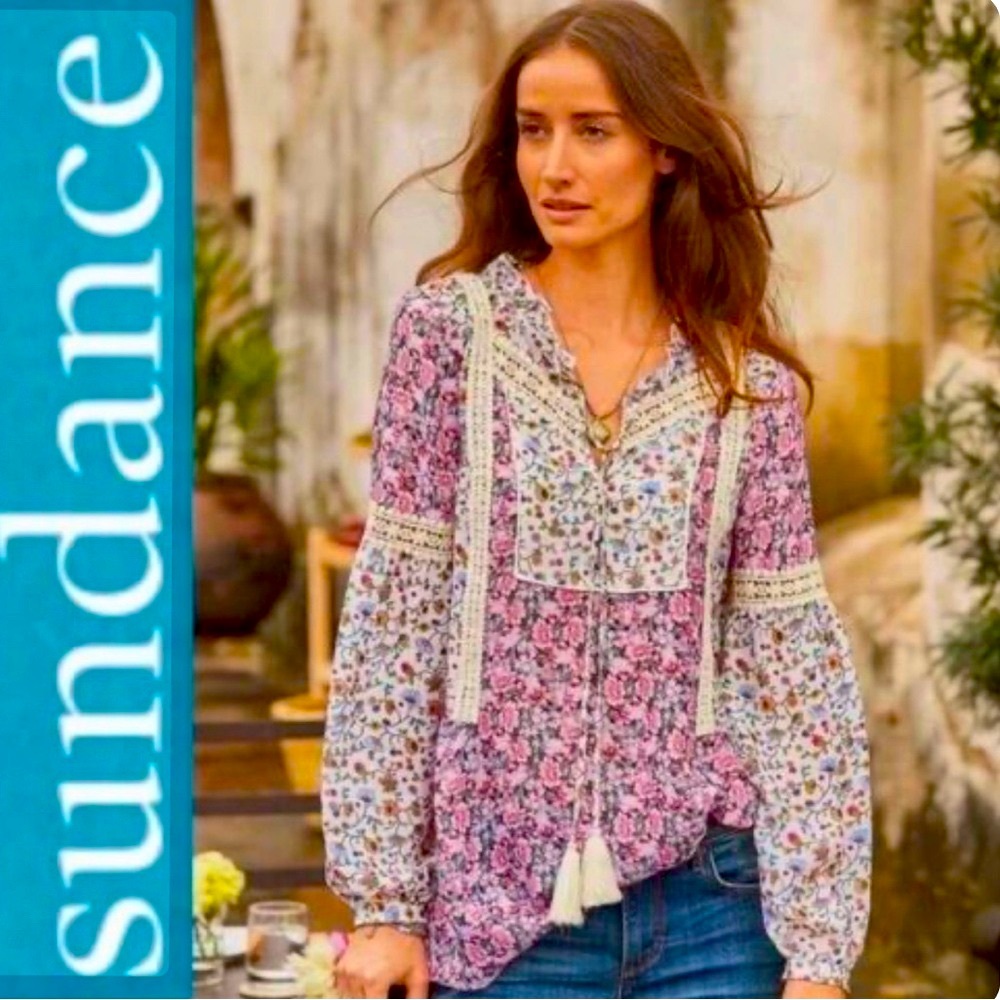 Sundance Silk Paisley Blouse